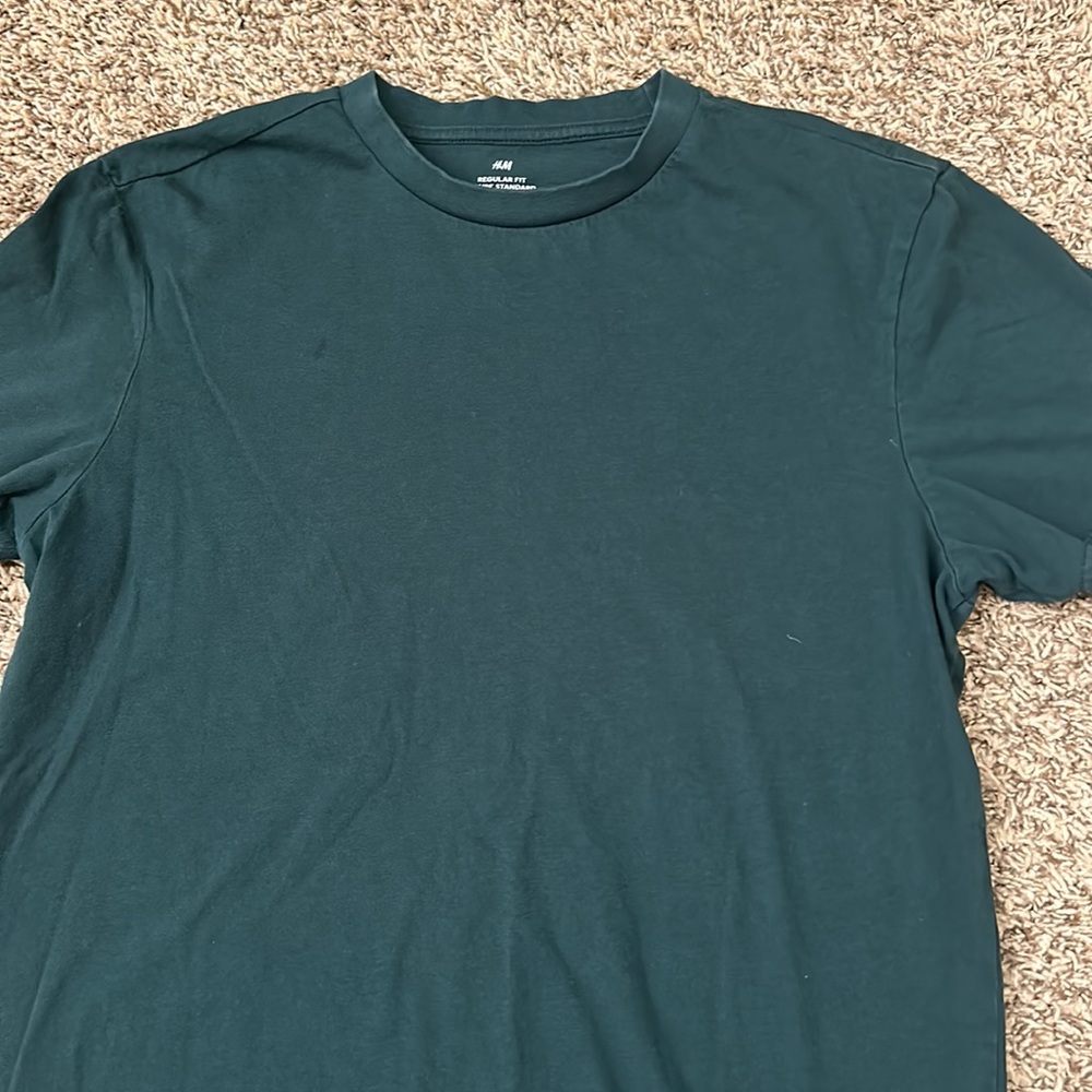 H&M Men basic tee - S green - Picture 2 of 5